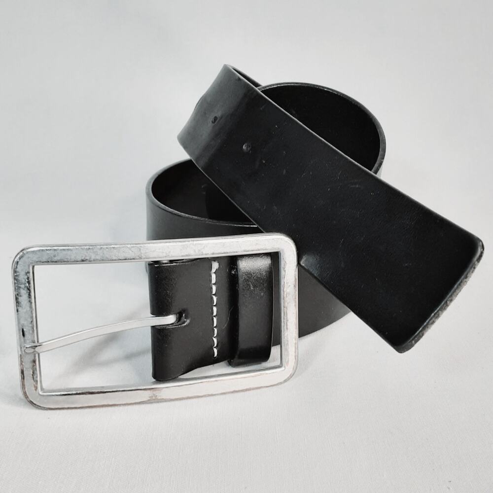 Banana Republic Womens Black Genuine Italian Leather Wide Belt Size Small